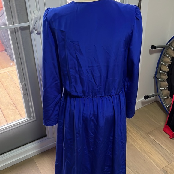 CINDY Vintage Royal Blue Dress Size 12 - Picture 3 of 4